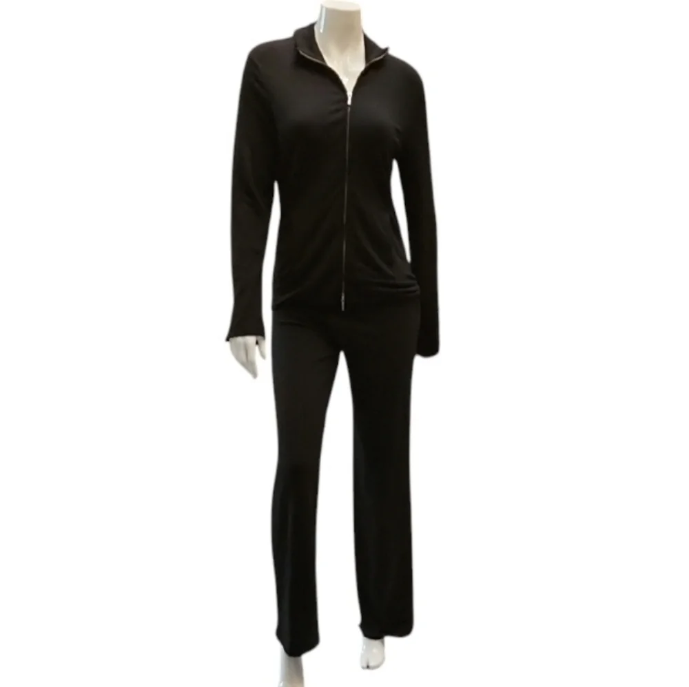 Talbots Black Women's Zip-Up Track Suit
